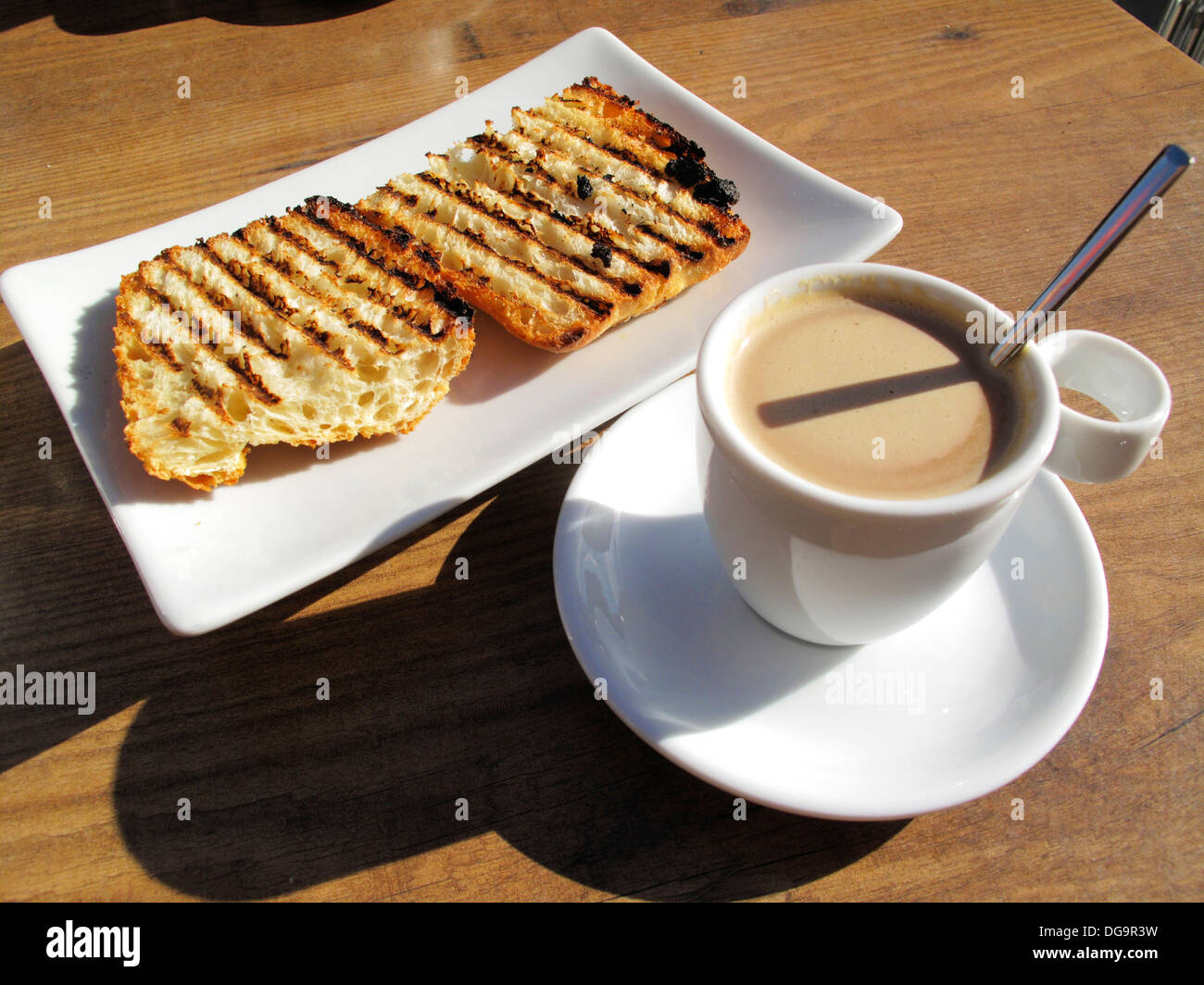 Coffee and toast Stock Photo - Alamy