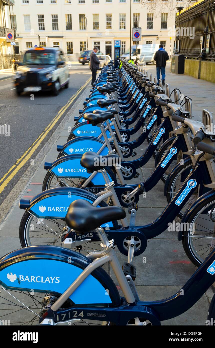 UK, England, London, Cycles for hire Stock Photo - Alamy