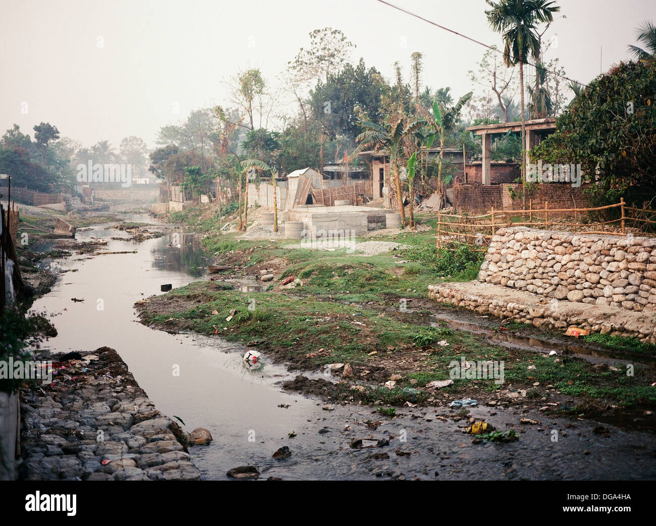 Mornings in the Village - Siliguri, India Stock Photo