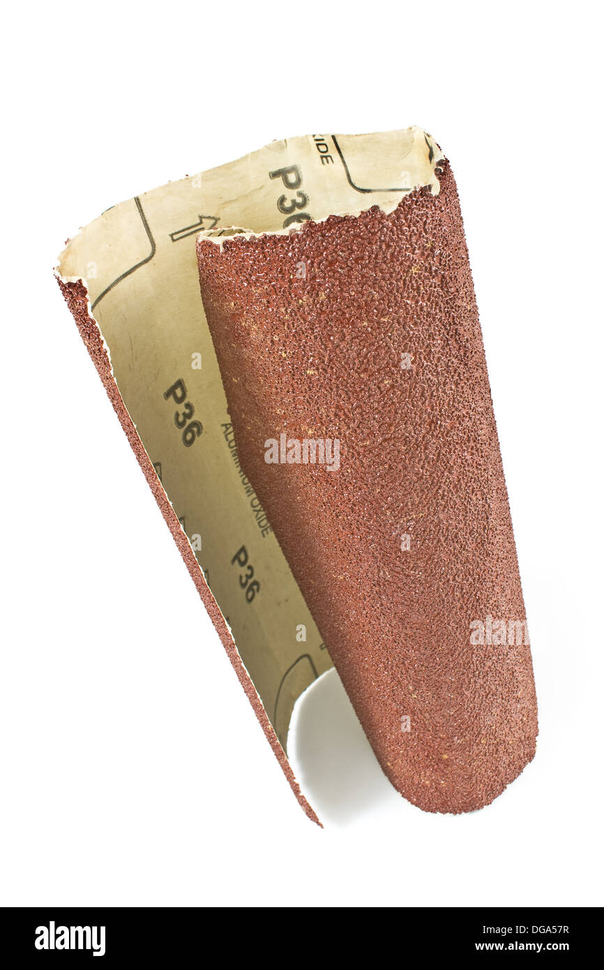 Emery paper sandpaper isolated on white Stock Photo Alamy