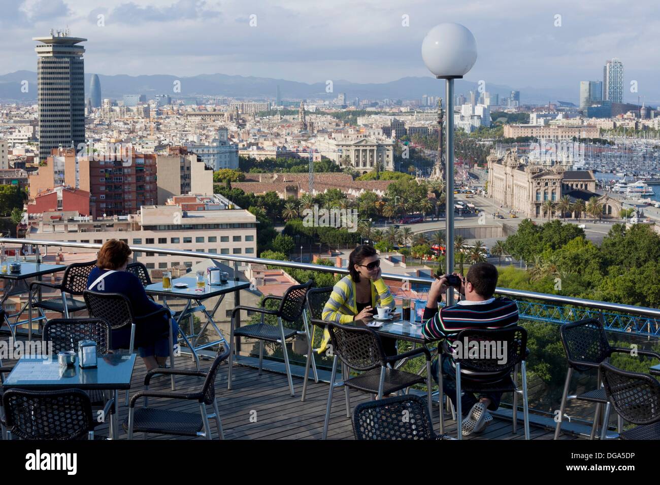 Mirador de Miramar, Montjuic, Barcelona, Spain Stock Photo - Alamy