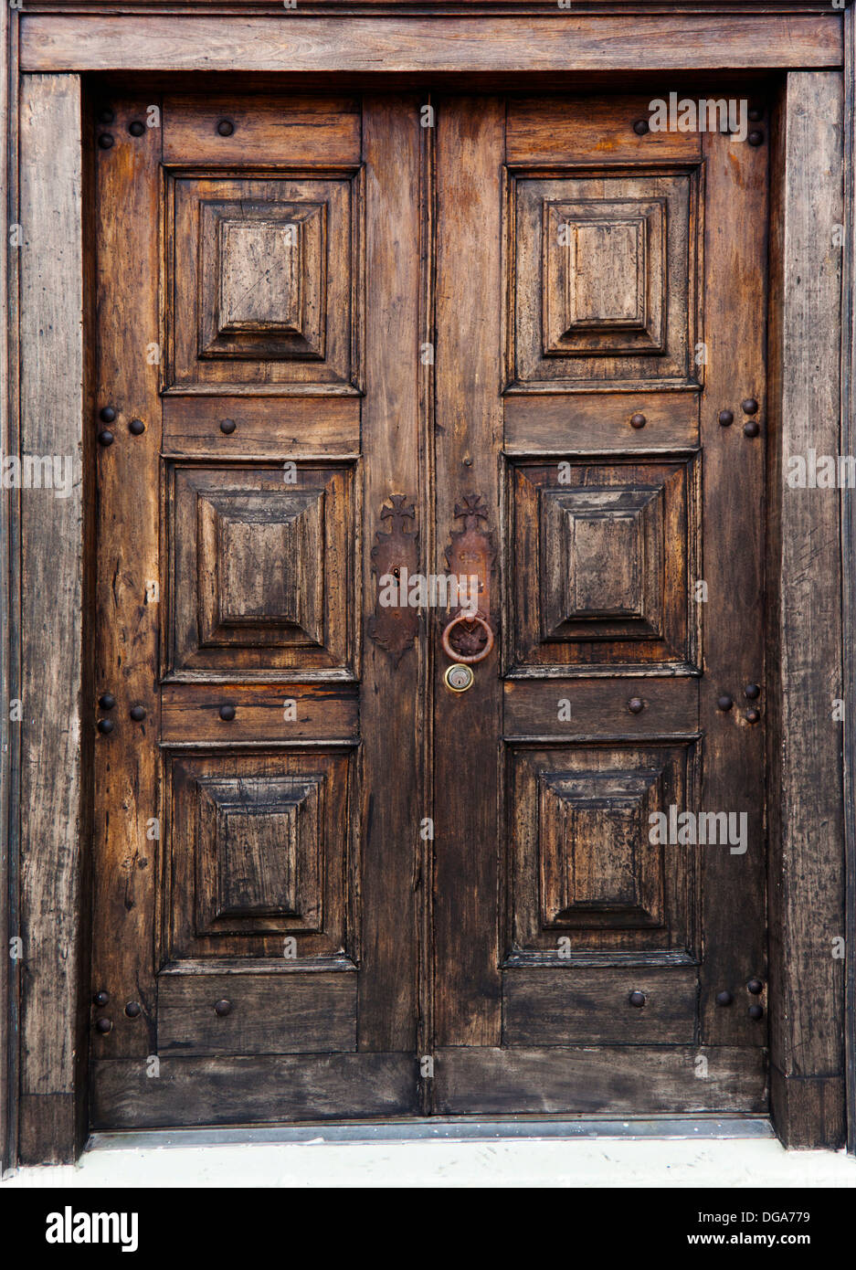 Rustic old wooden doors Stock Photo Alamy