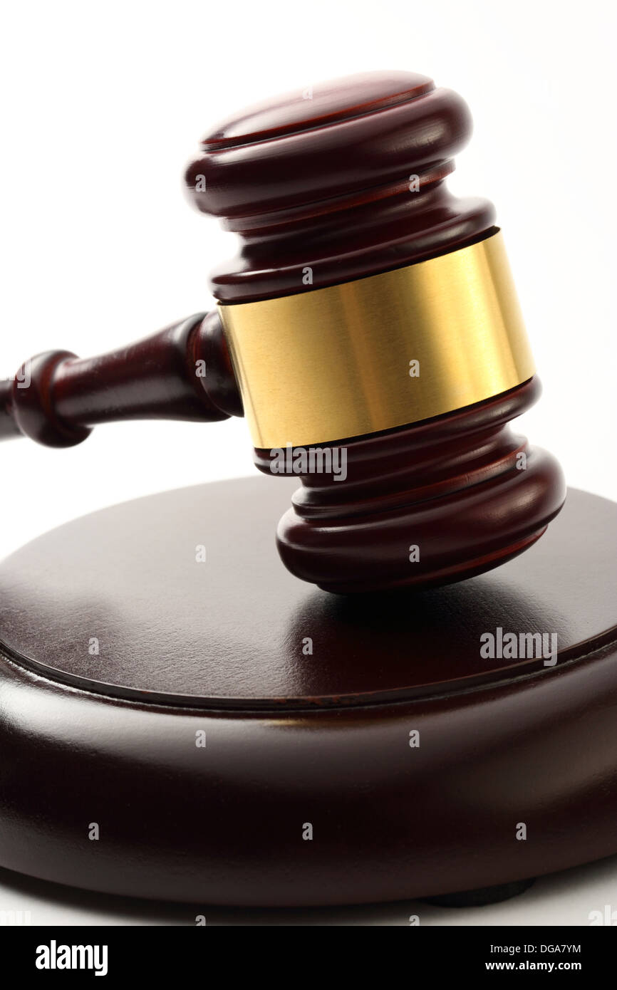 Handcrafted wooden gavel and block Stock Photo Alamy