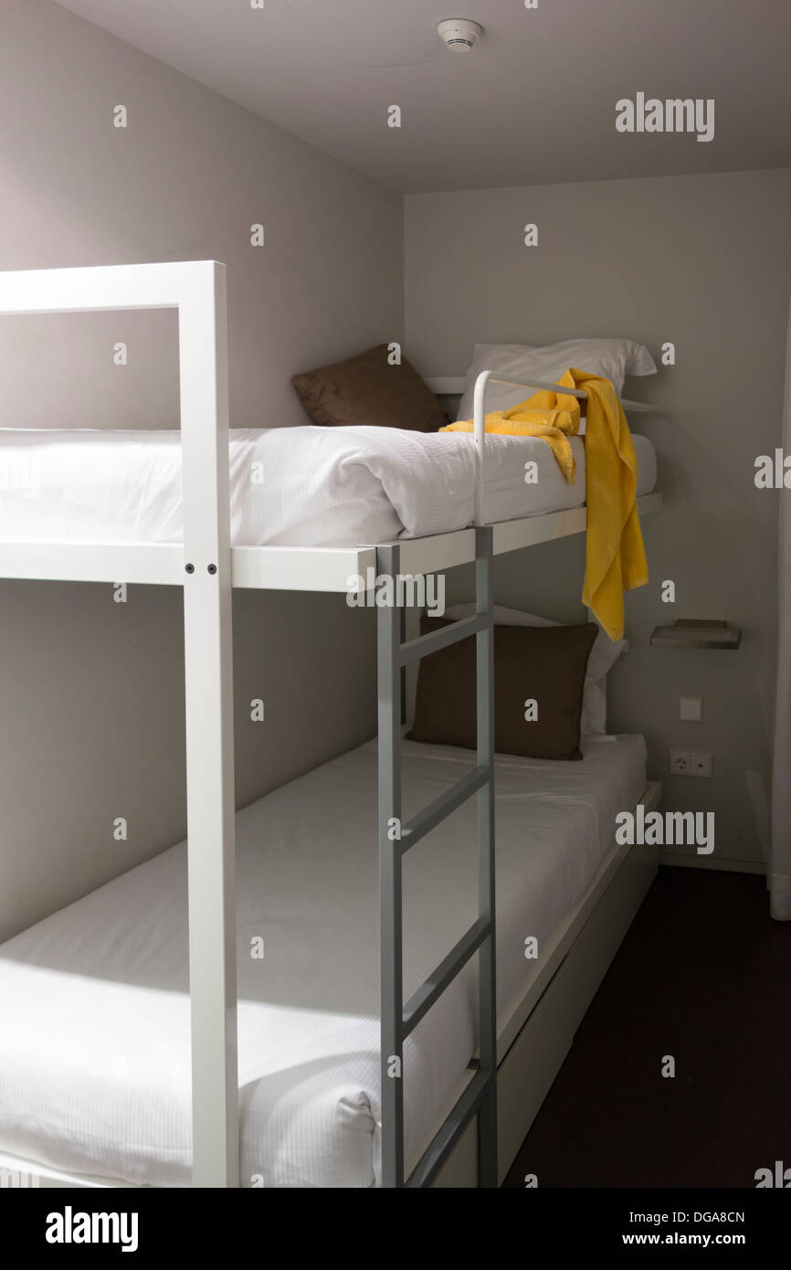 Bedroom with bunk beds Stock Photo