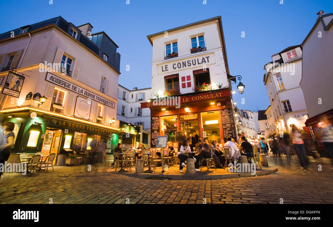 Le Consulat restaurant, Montmartre, Paris, France Stock Photo Alamy