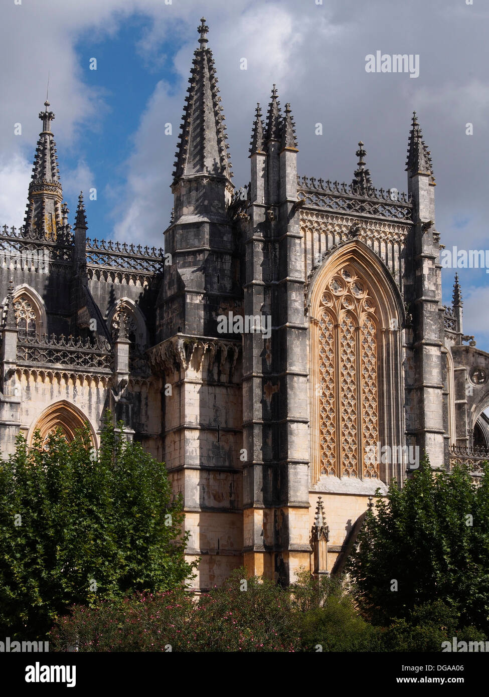 Gothic Monastery of Batalha (aka Monastery of Santa Maria da Vitória), Batalha, Portugal, Europe Stock Photo
