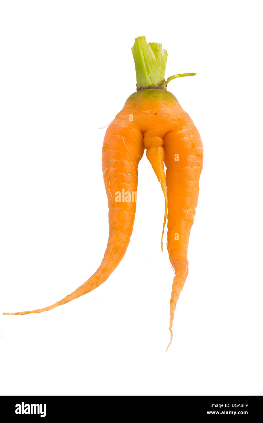 Rude carrot Stock Photo