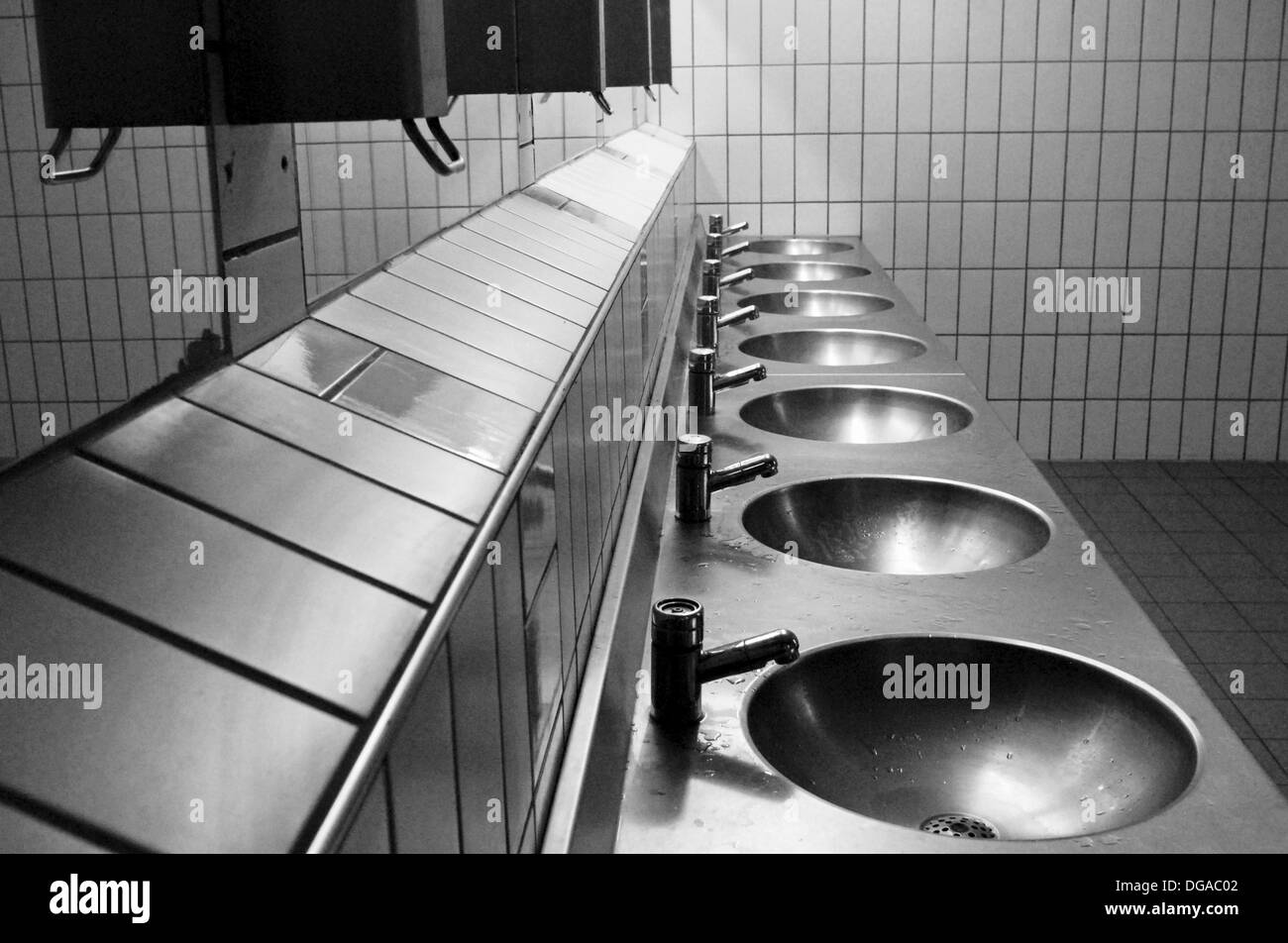 Washbasin of a public toilet hires stock photography and images Alamy
