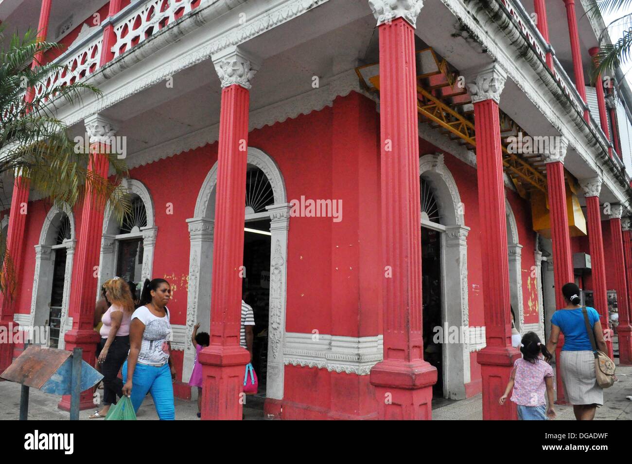 Puerto Limón Costa Rica colonial house in the city center Stock Photo