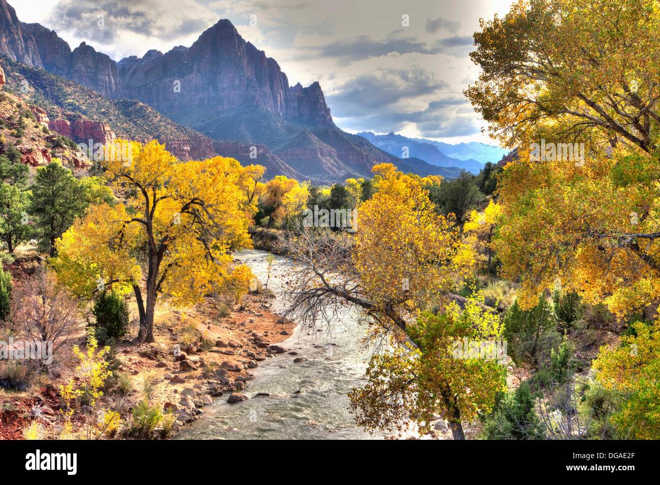 North Fork Virgin River, Zion National Park, Utah USA Stock Photo Alamy
