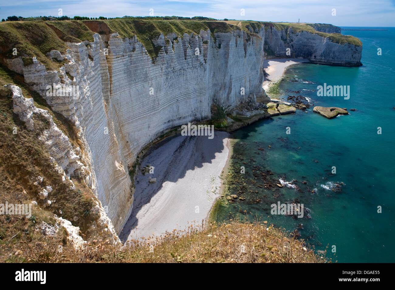 High cliff of Etretat, in Alabaster Coast SeineMaritime department
