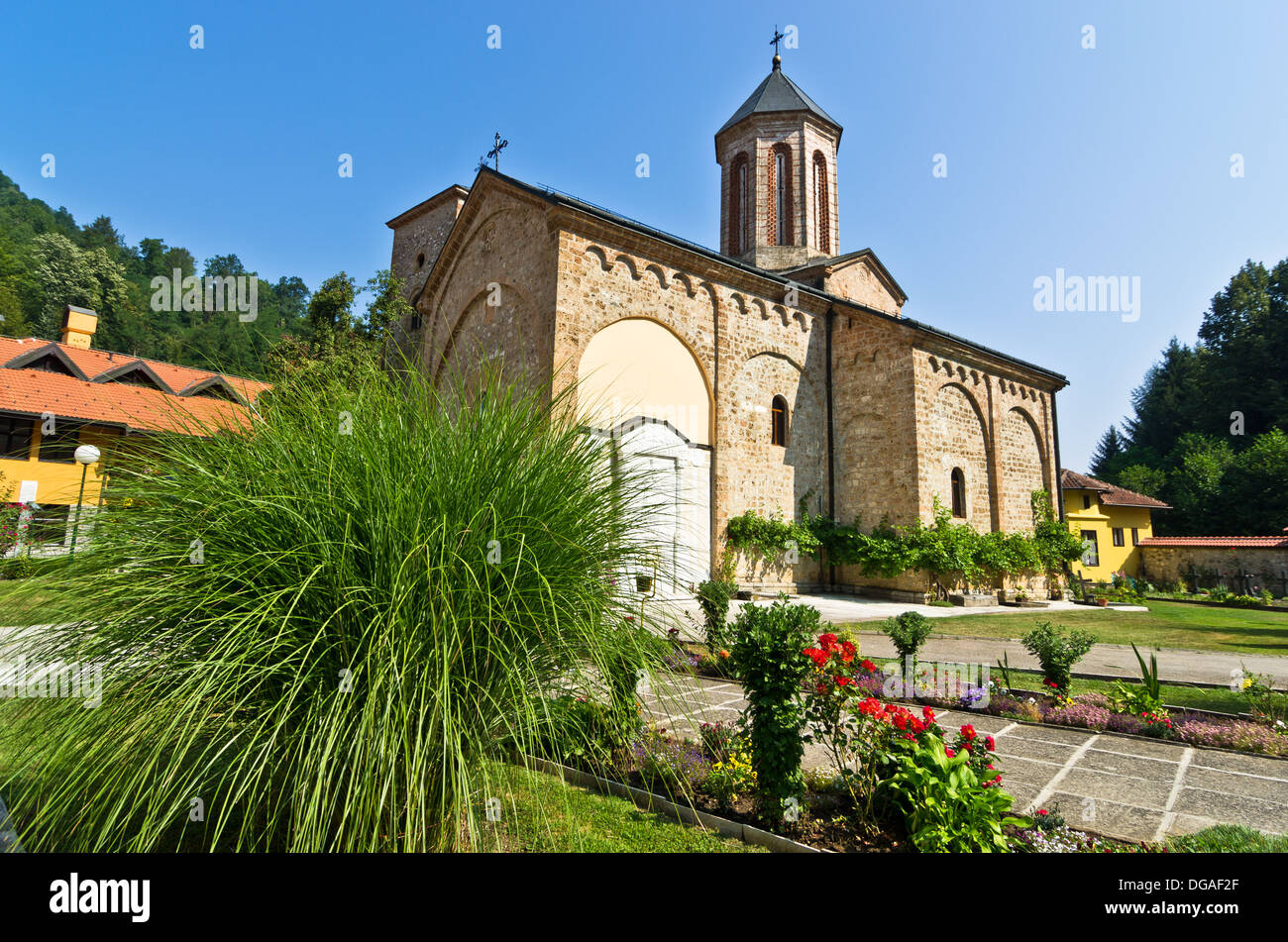 A view of Rača monastery established in 13. century Stock Photo