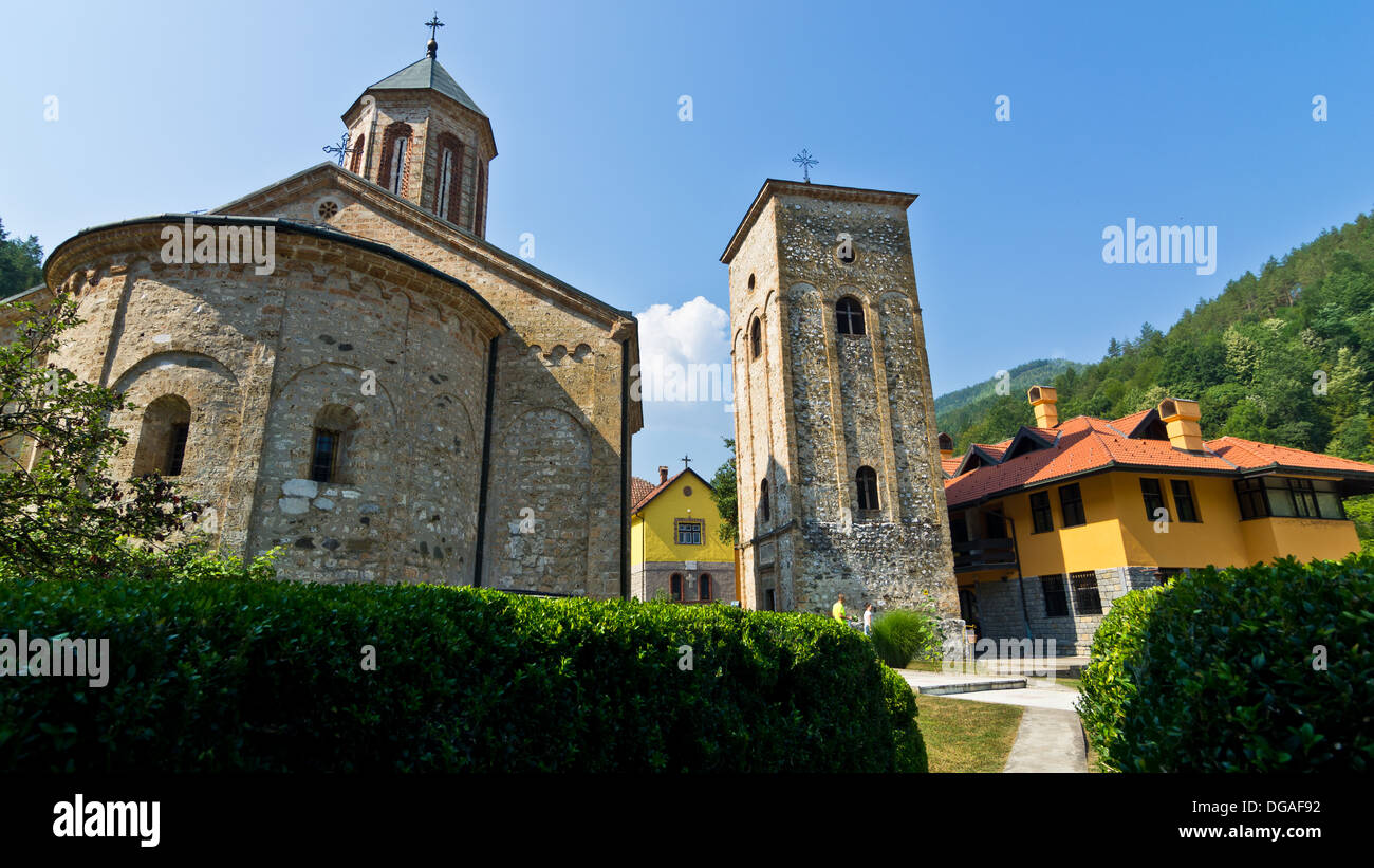 Entrance to Rača monastery established in 13. century, near Tara national park Stock Photo