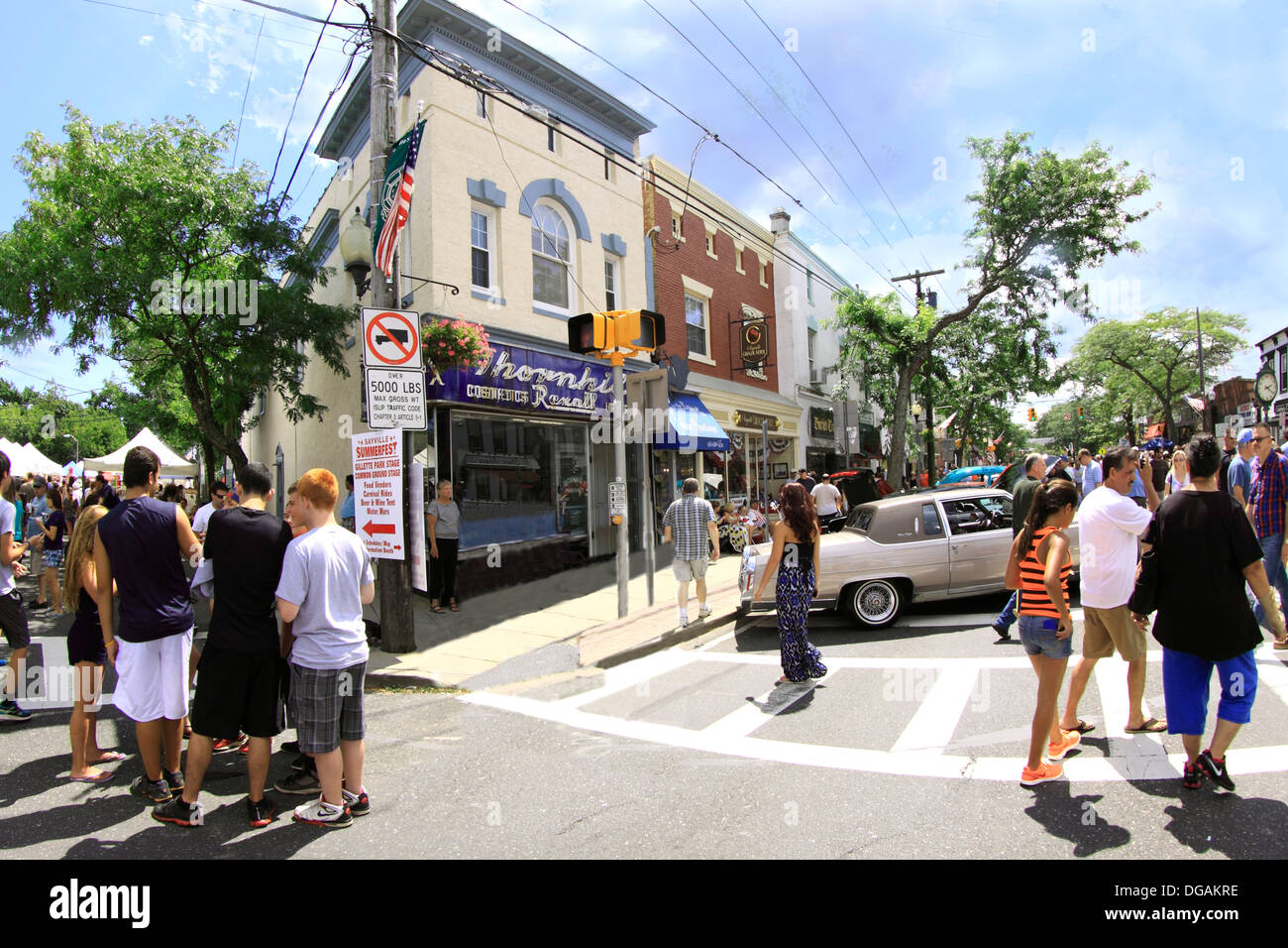 Summer street fair Sayville Long Island New York Stock Photo Alamy