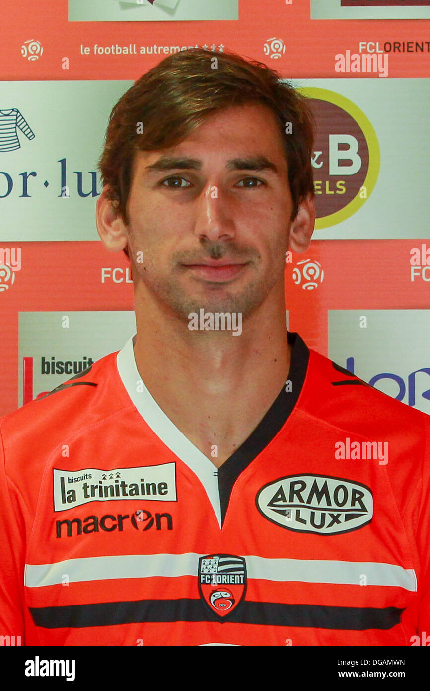 Lorient, Brittany, France. 17th Oct, 2013. French Leagie 1 football team Lorient FC official club portraits for season 2013-14. Pedro Miguel Silva Rocha &quot;Pedrinho&quot; (Lorient) © Action Plus Sports/Alamy Live News Stock Photo