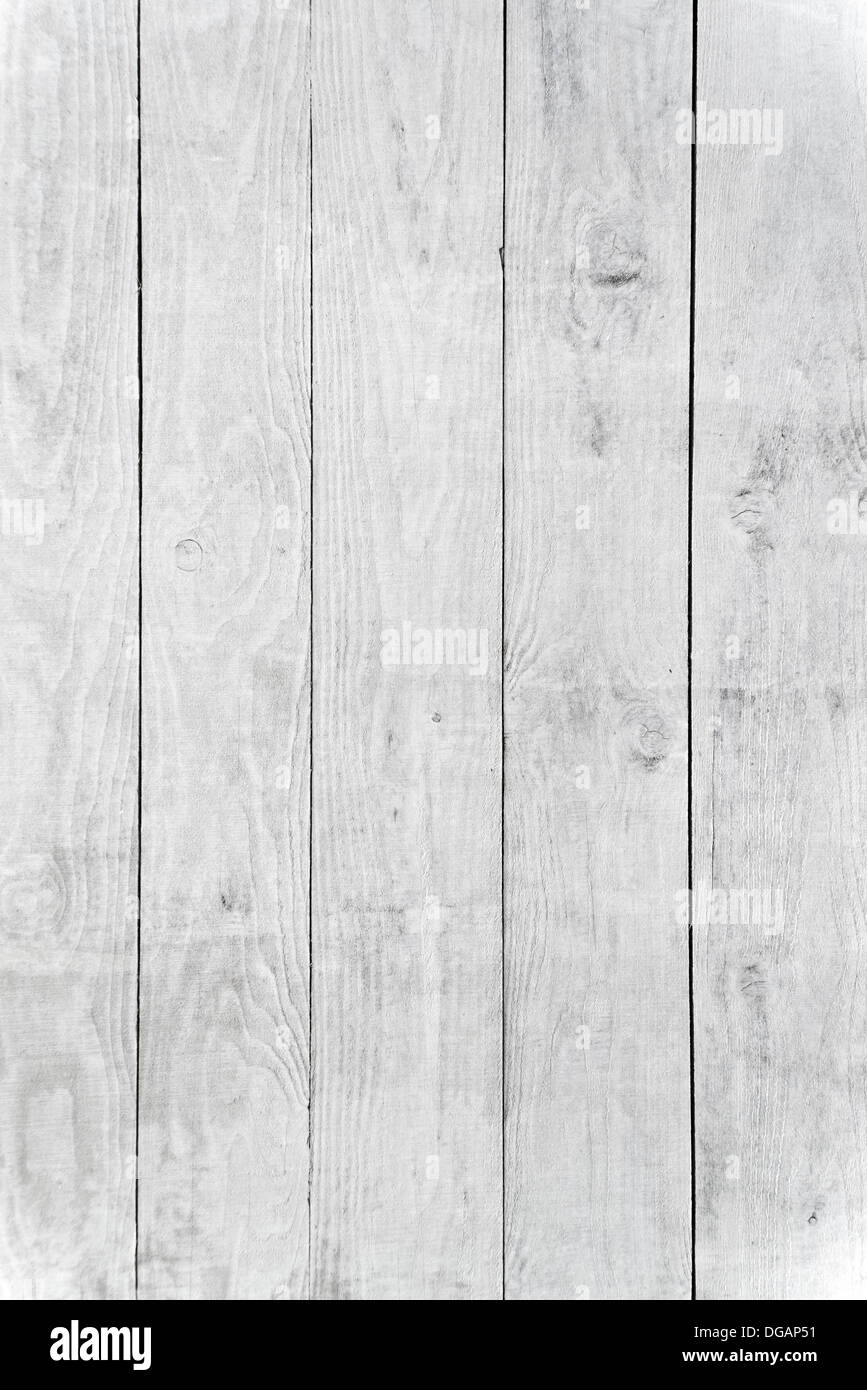White wood planks texture with natural patterns background Stock Photo