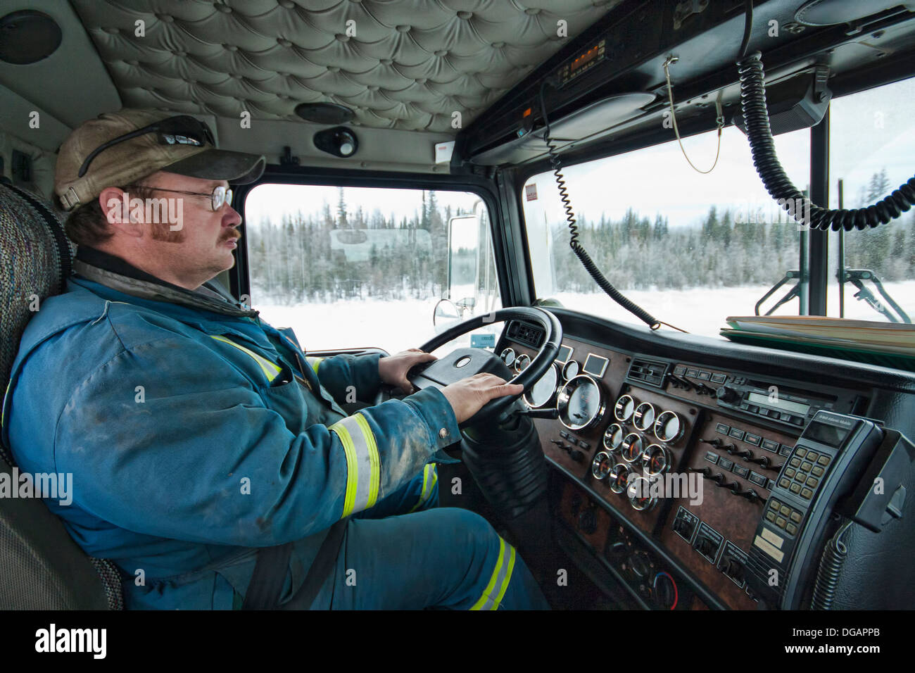 Canadian truck driver Stock Photo Alamy