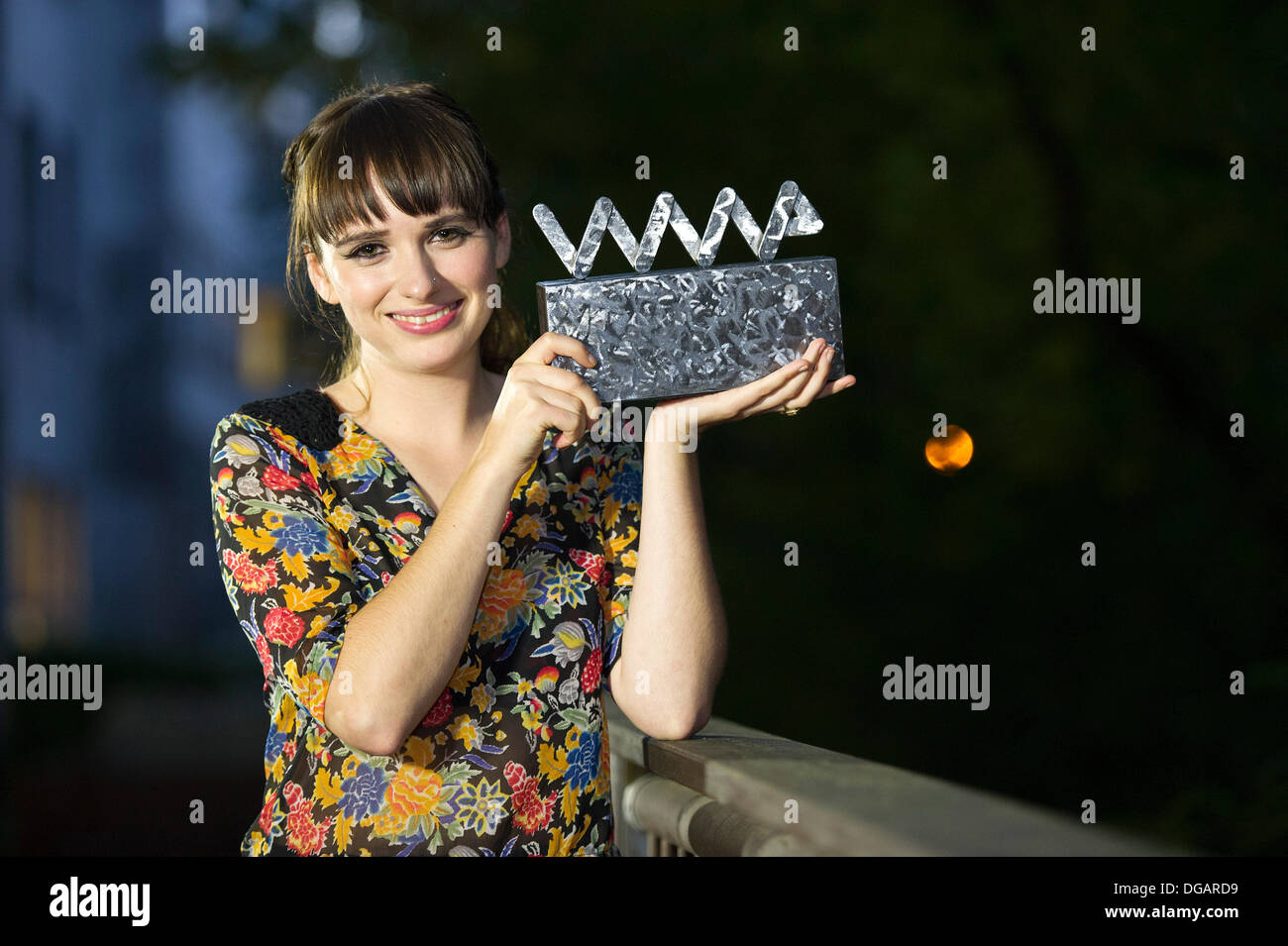 Cardiff, Wales, UK. 17th October 2013.  Georgia Ruth wins the Welsh Music Prize at the Park Plaza, Cardiff. Matthew Horwood/Alamy Live News Stock Photo
