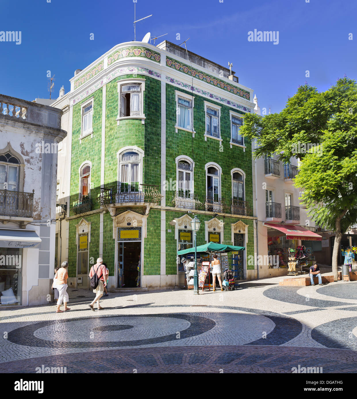 Tiled building in Lagos Portugal Stock Photo