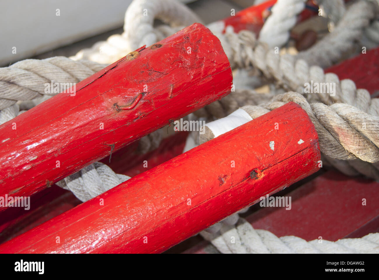 colored oars Stock Photo