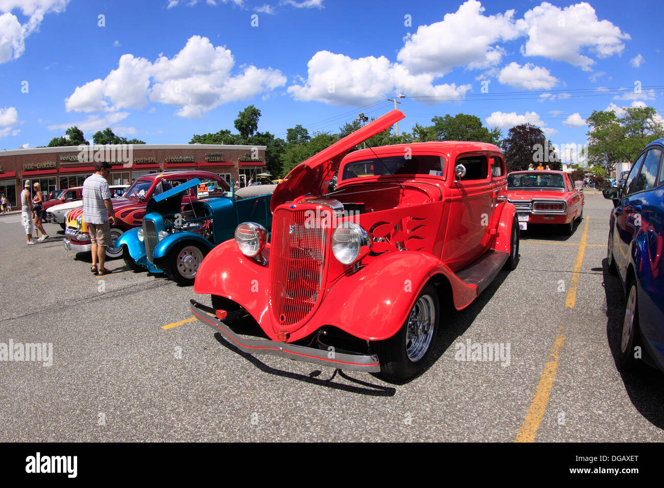 Hot rod on display at classic car show Sayville Long Island New York