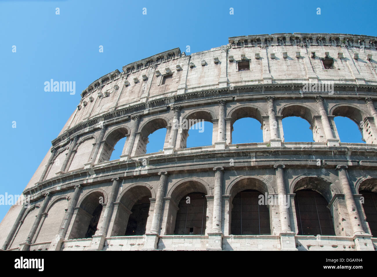 The Colosseum or Coliseum, also known as the Flavian Amphitheatre in Rome Italy Stock Photo