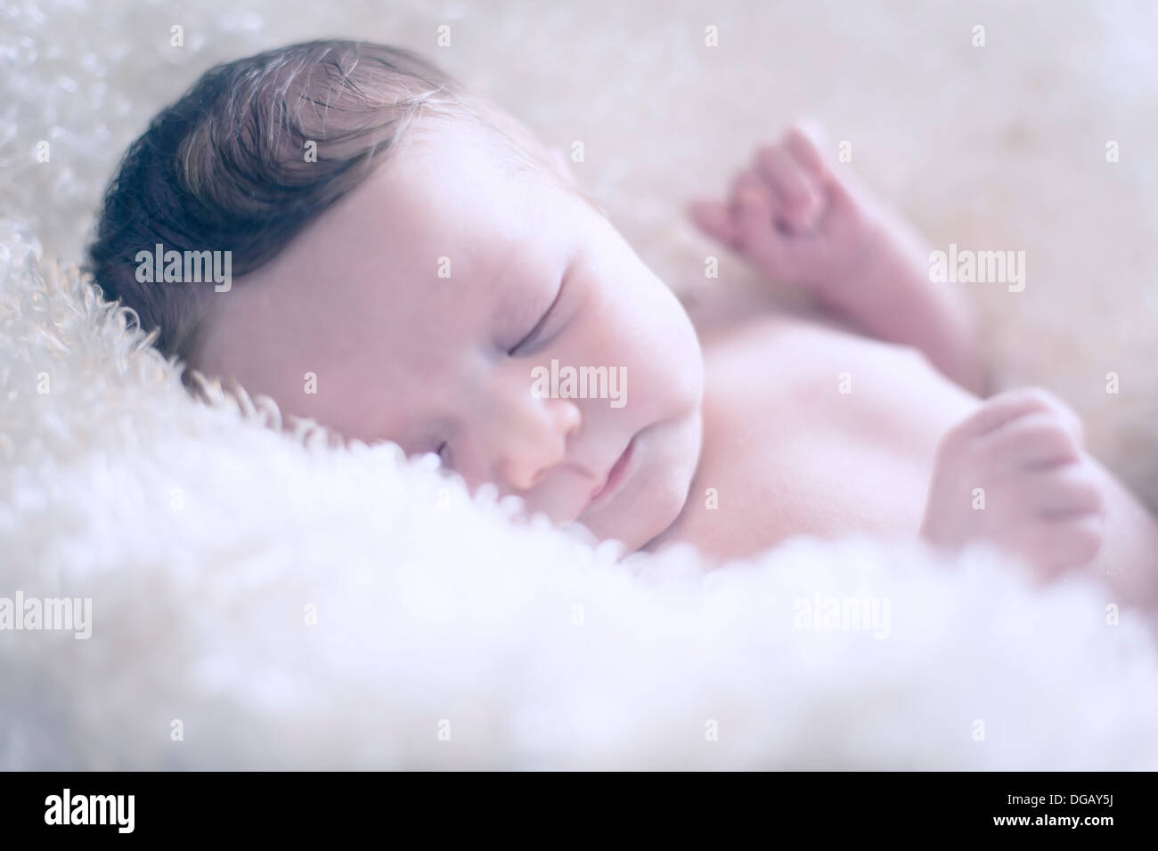Baby girl sleeping hi-res stock photography and images - Alamy
