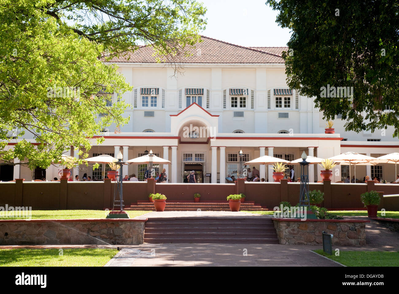 The famous colonial Victoria Falls Hotel, Zimbabwe, Africa Stock Photo