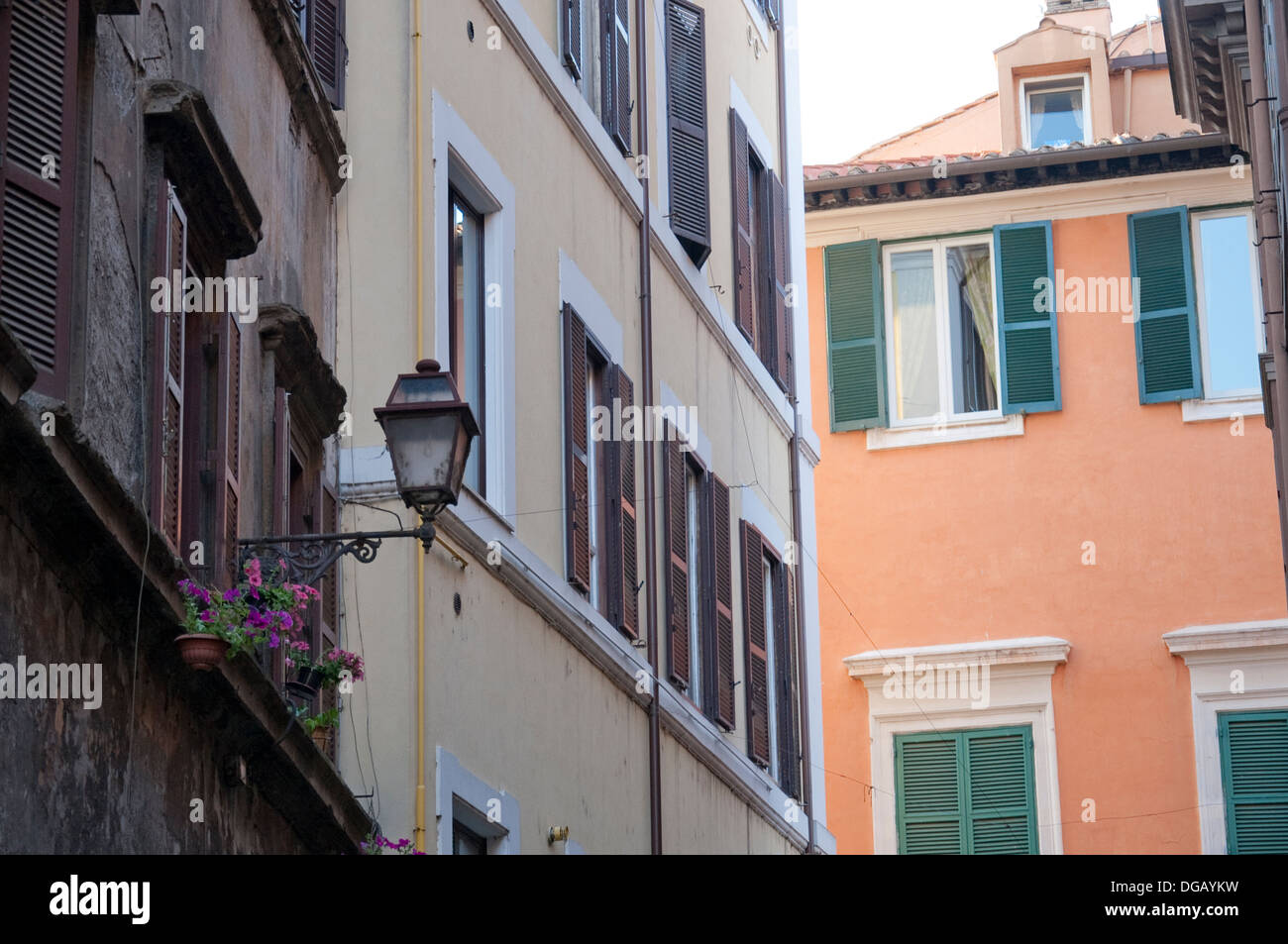 Residential architectural detail in central Rome, Lazio, Italy Stock Photo
