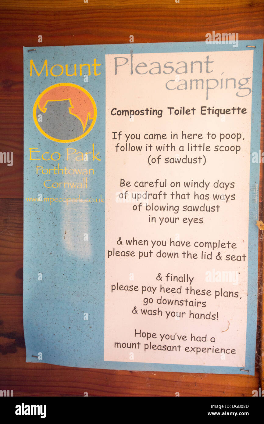 Composting toilets at Mount Pleasant Ecological Park, Porthtowan, Cornwall, UK Stock Photo Alamy