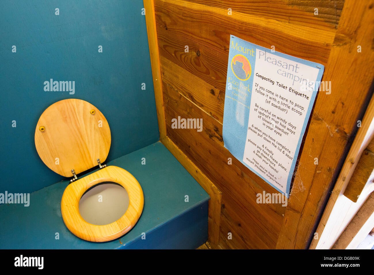 Composting toilets at Mount Pleasant Ecological Park, Porthtowan, Cornwall, UK Stock Photo Alamy