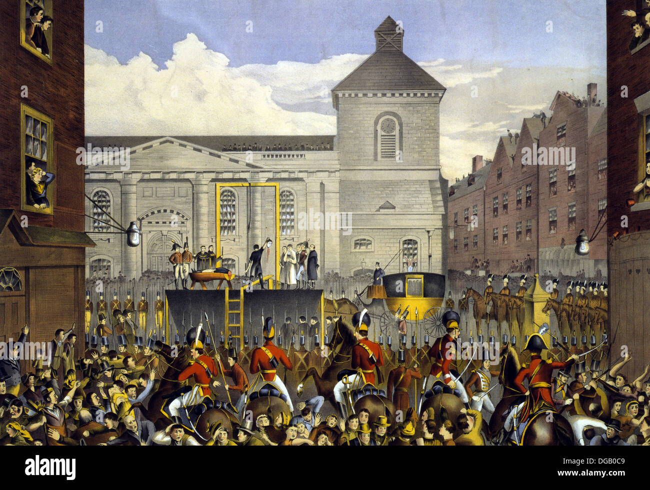 Execution of Robert Emmet, Irish nationalist and rebel leader. Ireland Stock Photo