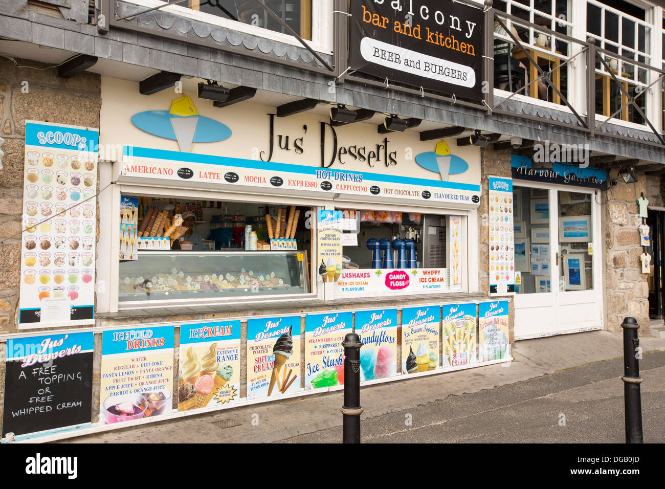 An ice cream shop in St Ives, Cornwall, UK Stock Photo Alamy