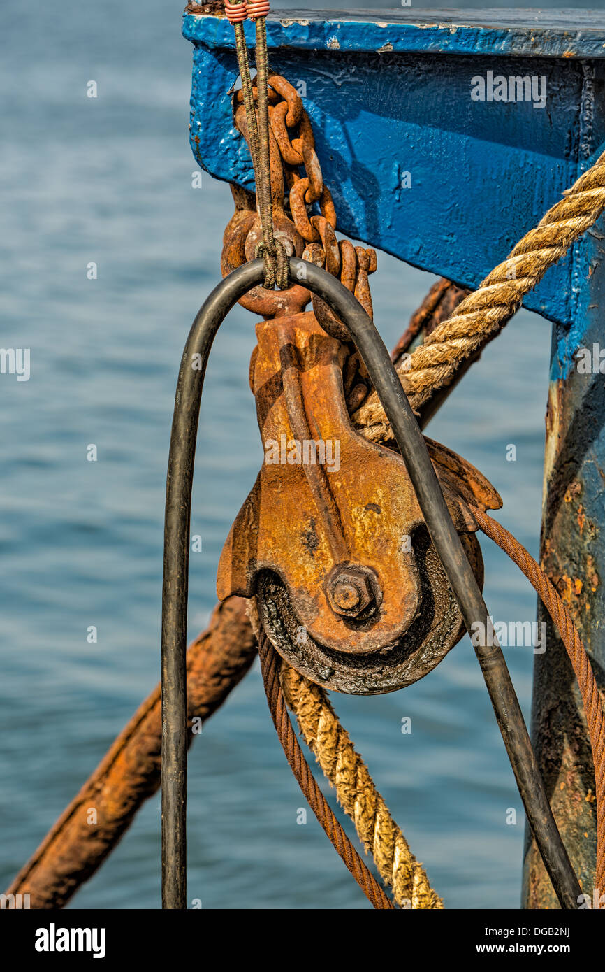 Rusted pulley hi-res stock photography and images - Alamy