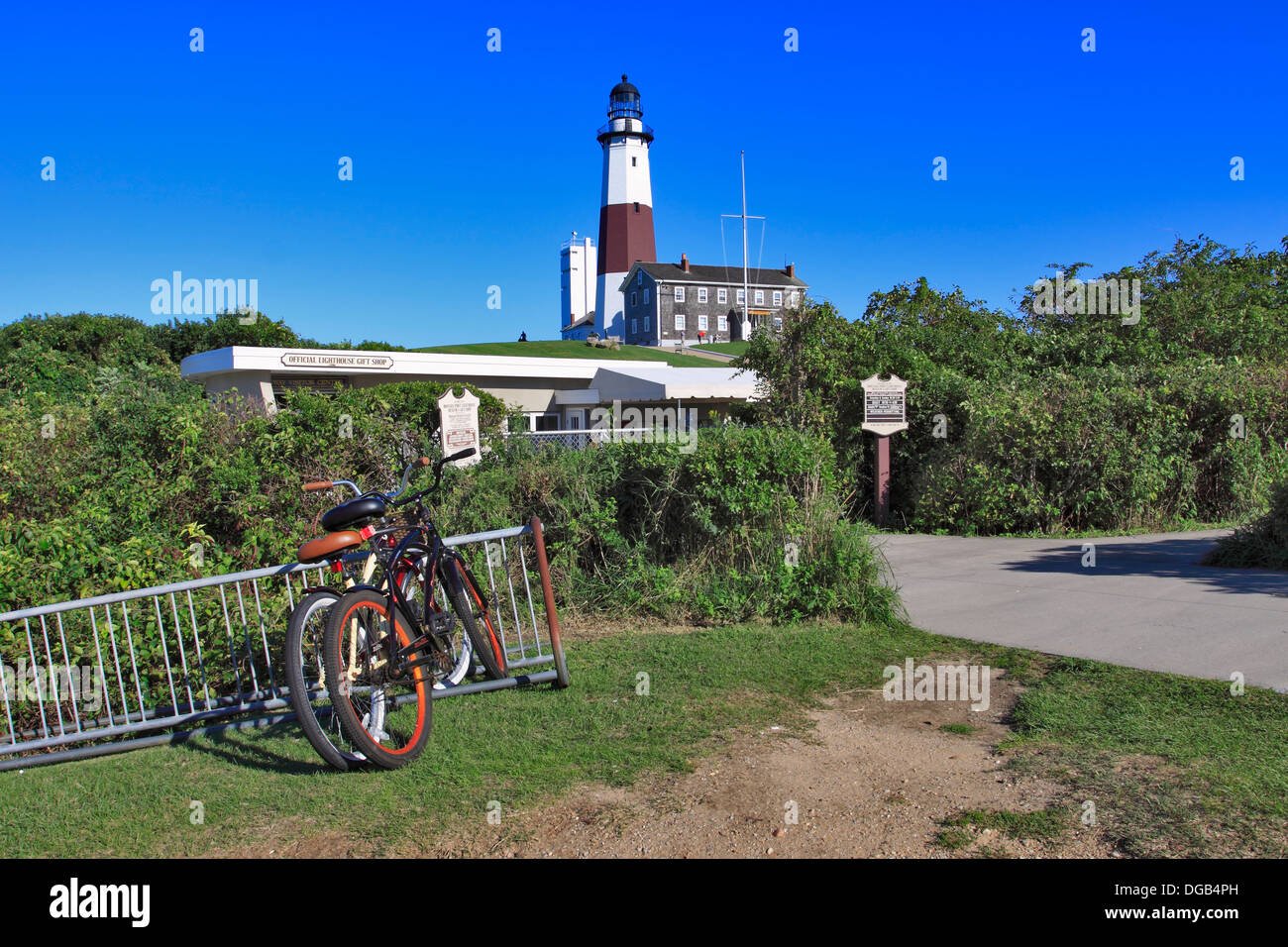 The Montauk Lighthouse Montauk Point Long Island New York Stock Photo