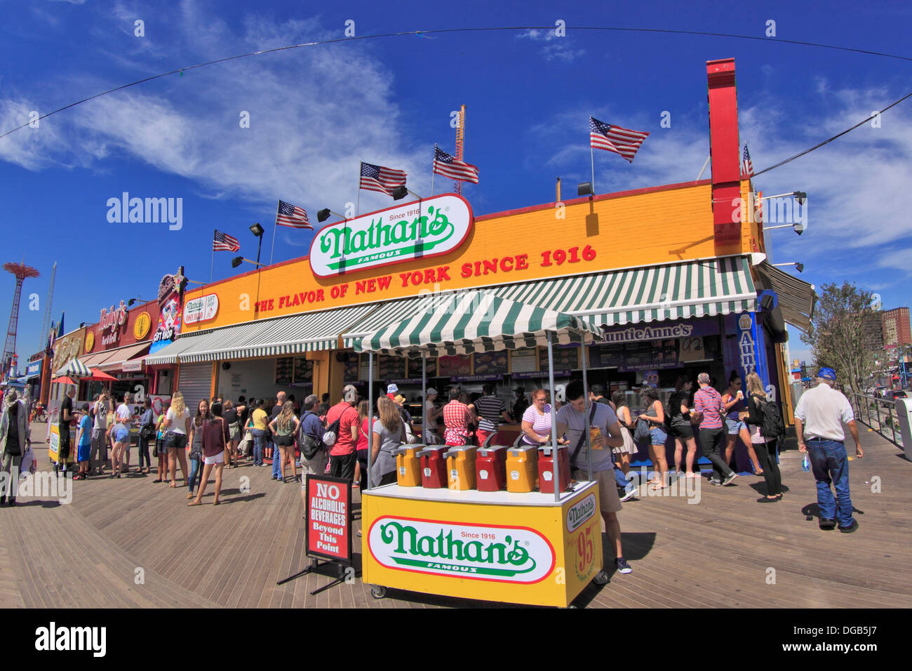 The boardwalk at Coney Island Brooklyn New York Stock Photo