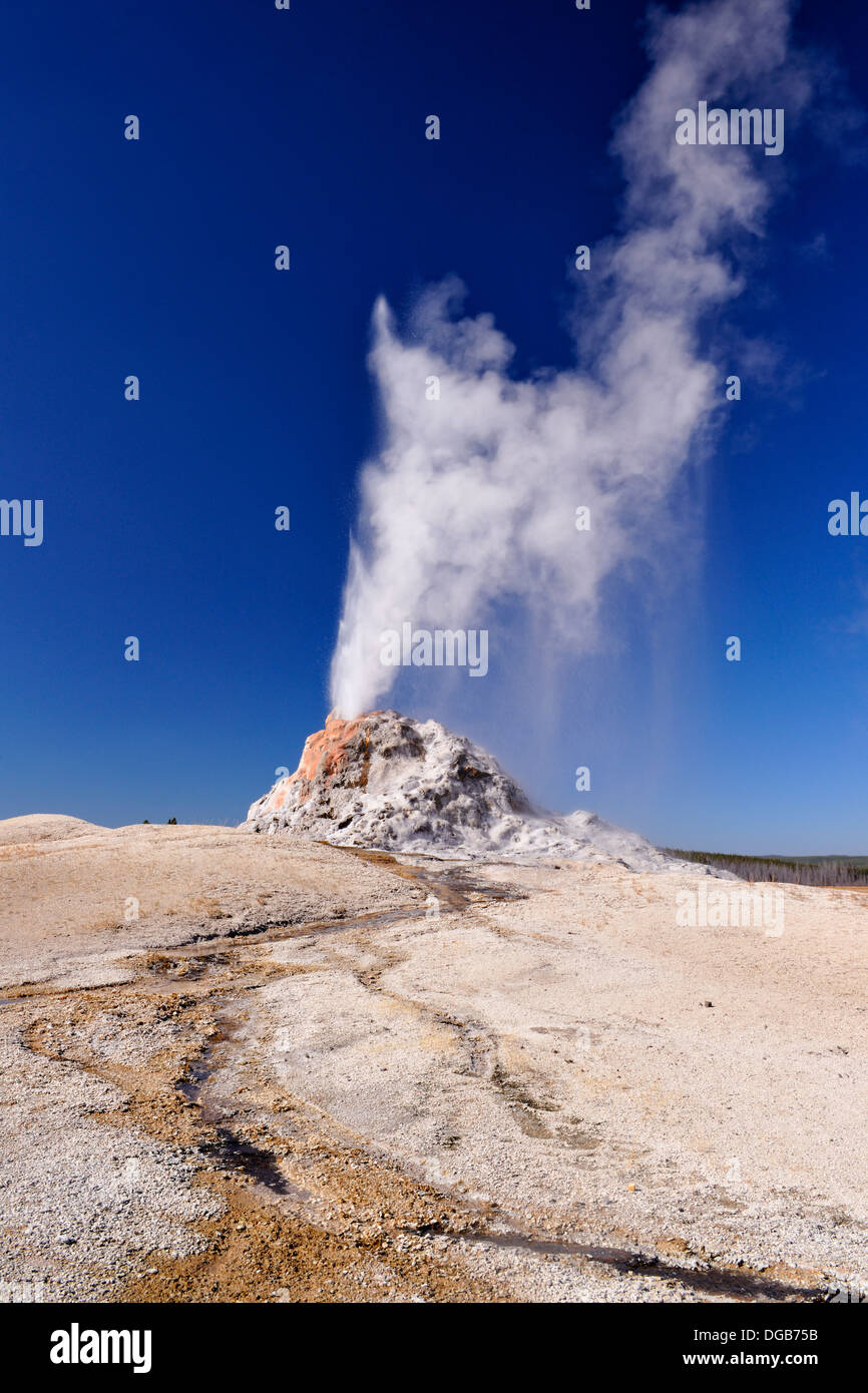 Lower Geyser Basin Firehole Lake drive White Mound Geyser eruption