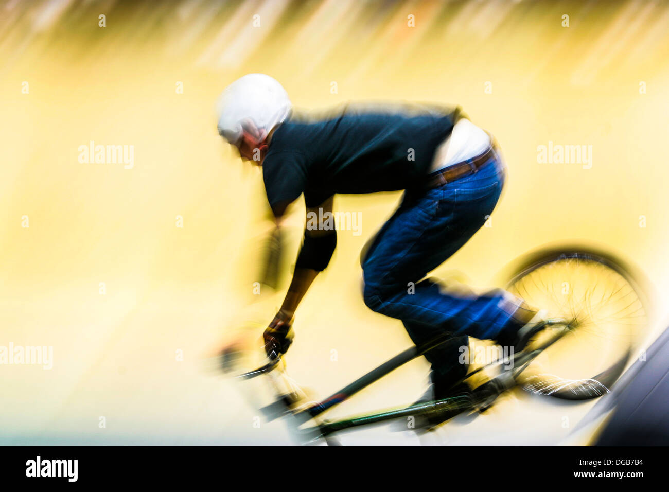 BMX  Competion abstract athlete action bicycle Stock Photo