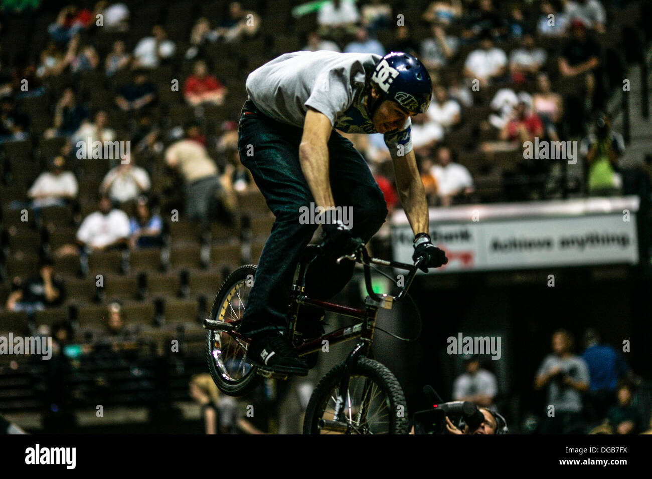 BMX  Competion athlete action bicycle Stock Photo