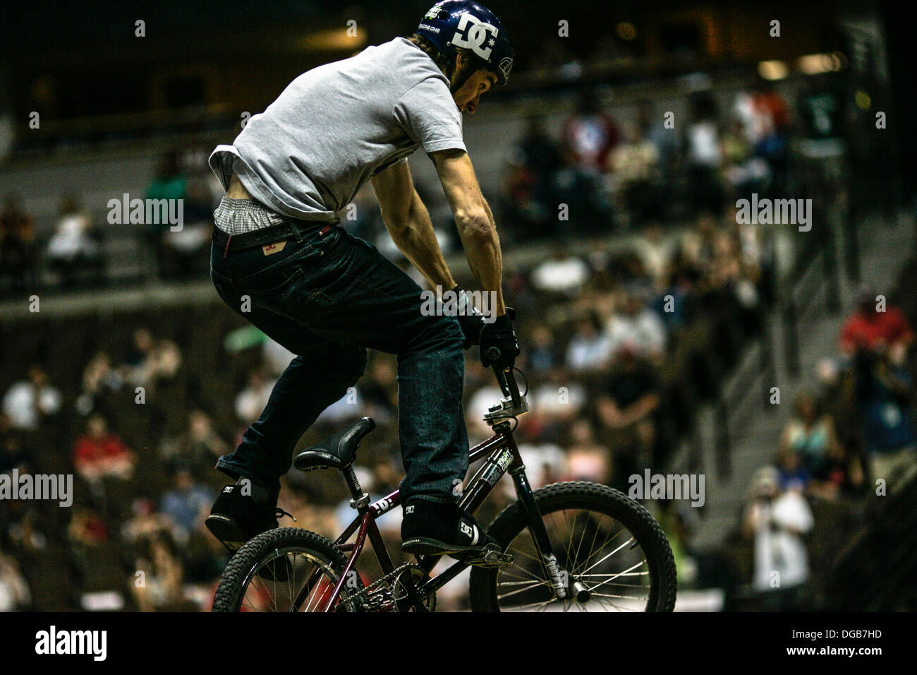 BMX  Competion athlete action bicycle Stock Photo