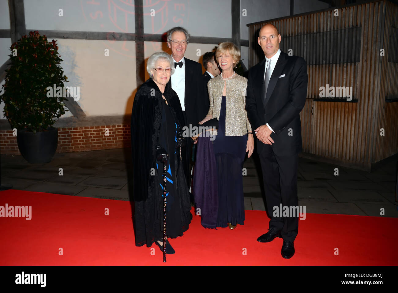 London UK, 17th Oct 2013 : Sara Miller McCune (R) she has give one million in support of the exquisite new indoor theatre, the candle-lit Sam Wanamaker Playhouse which opens its doors for the first time in January 2014. Credit:  See Li/Alamy Live News Stock Photo
