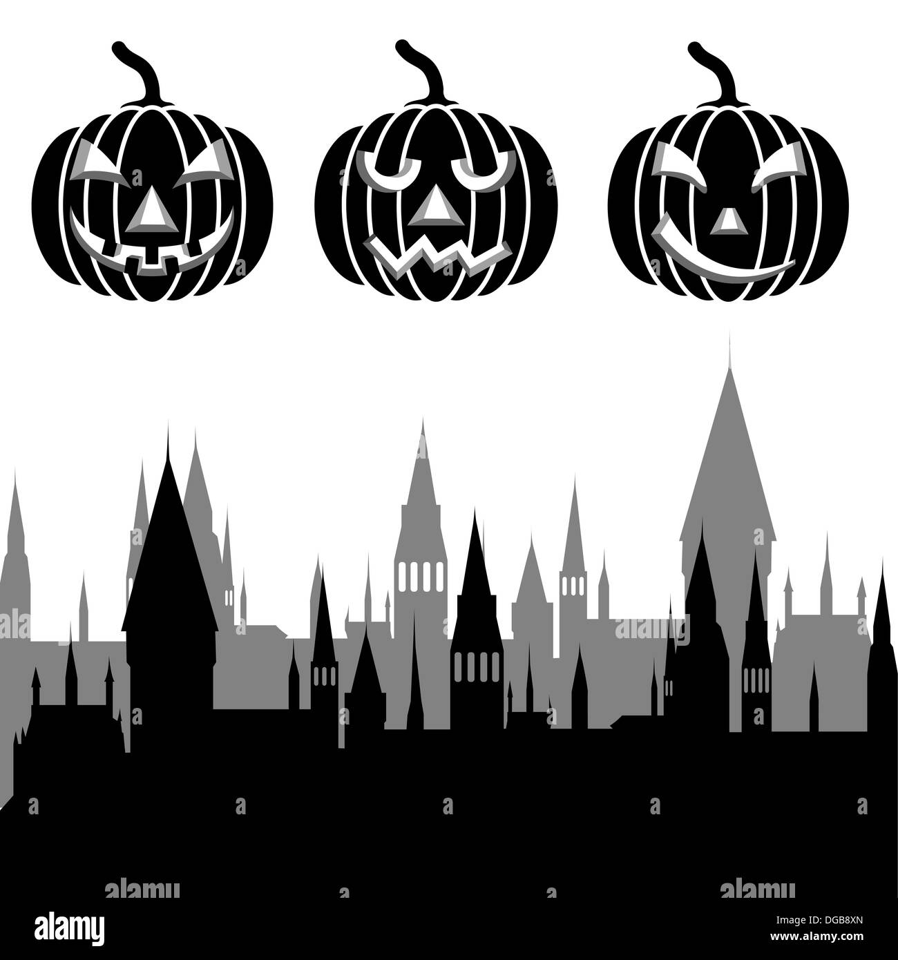 Angry pumpkins Black and White Stock Photos & Images - Alamy