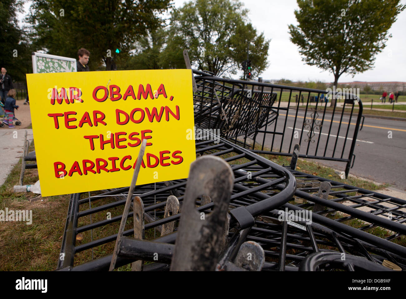 Disassembled barricades - Washington, DC USA Stock Photo