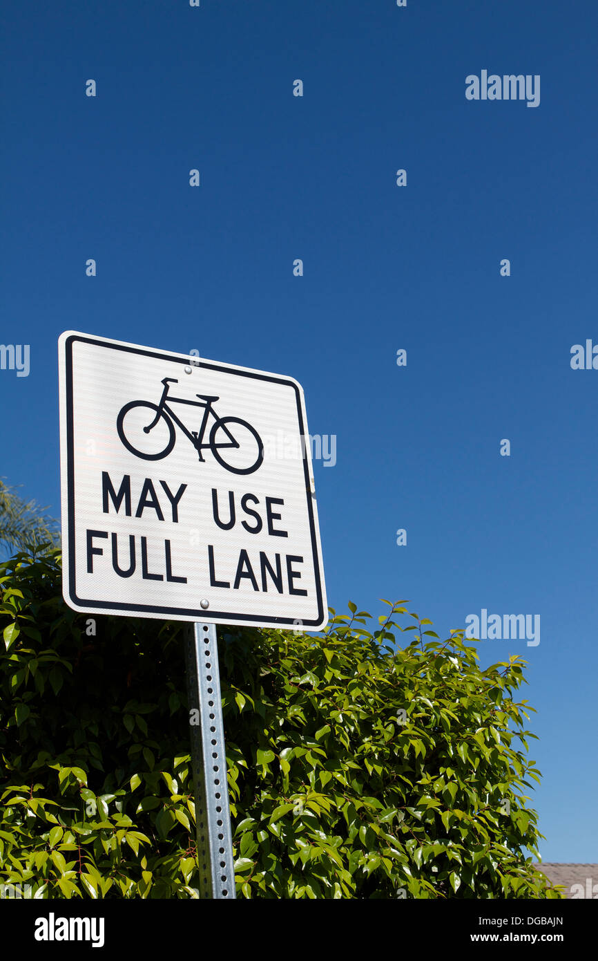 Sign bike bicycle may use full lane hi res stock photography and images Alamy