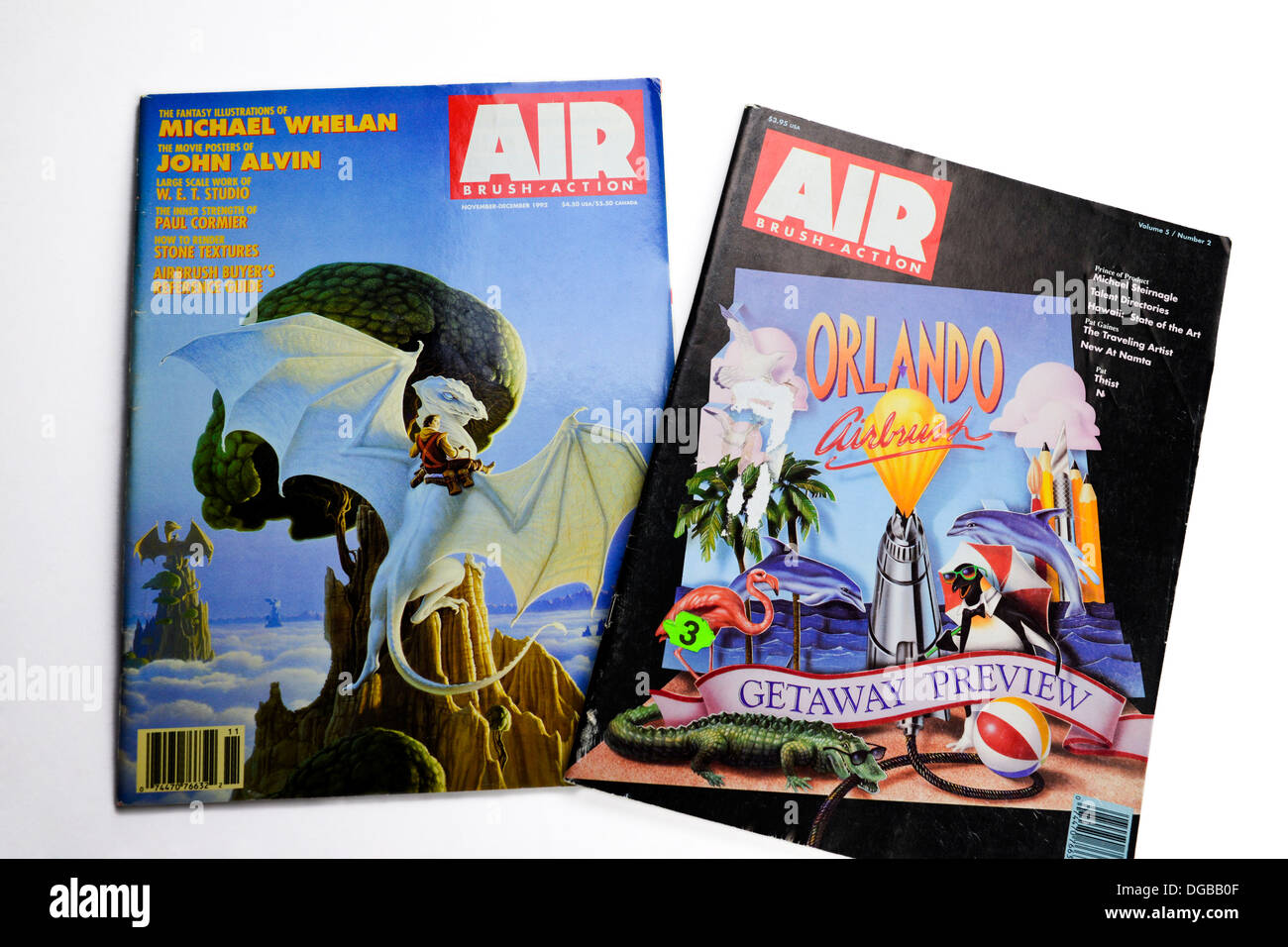Airbrush Action Magazine back issues Stock Photo