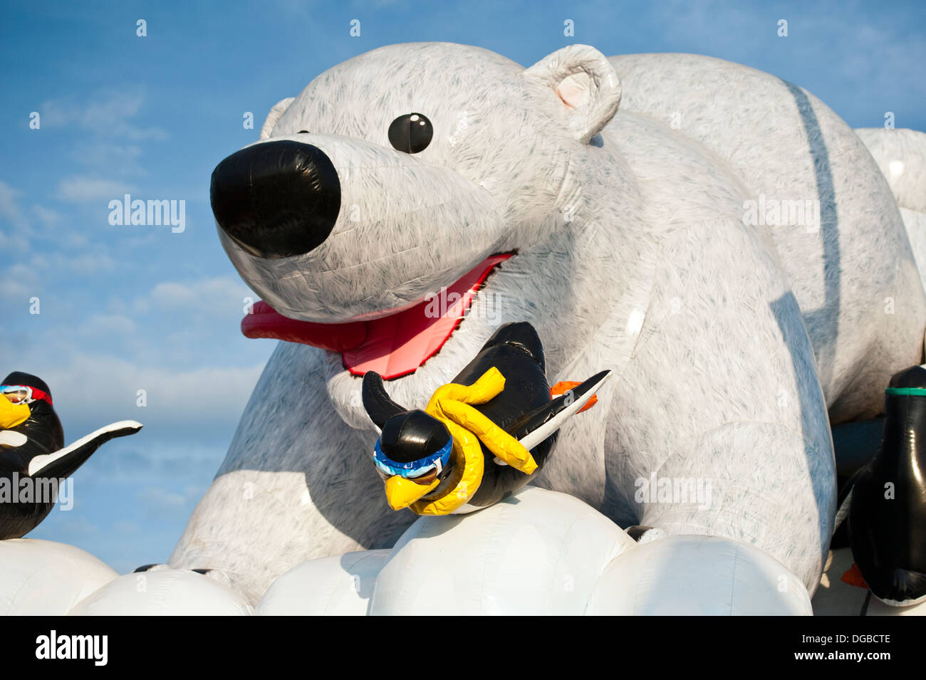 Inflatable polar bear at the Mountain State Fair in Asheville North Carolina Stock Photo