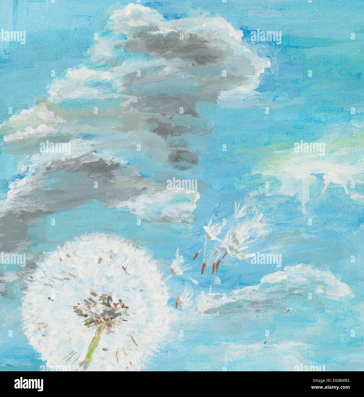 Dandelion drawing hi-res stock photography and images - Alamy