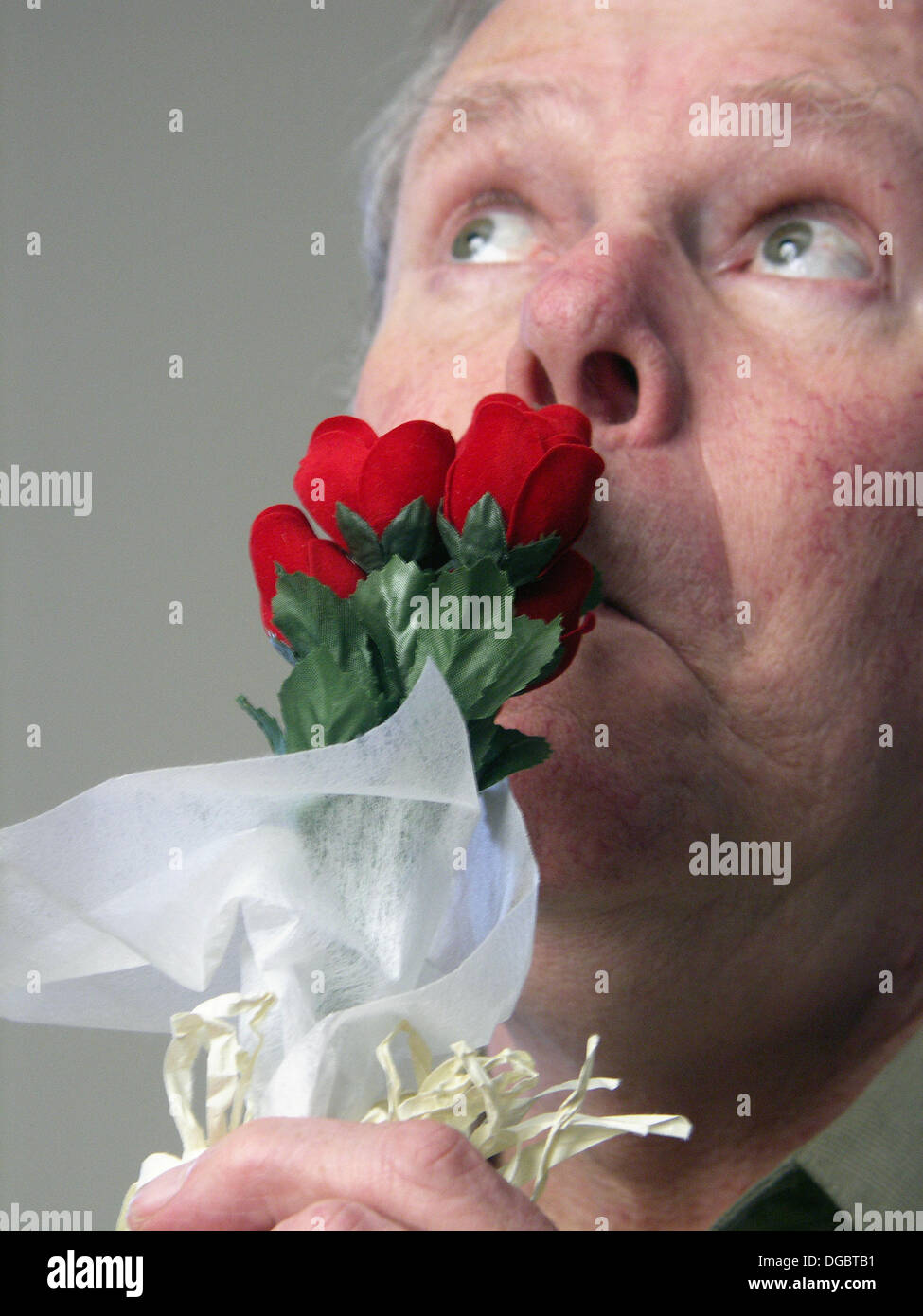 Smelling the Roses Stock Photo Alamy