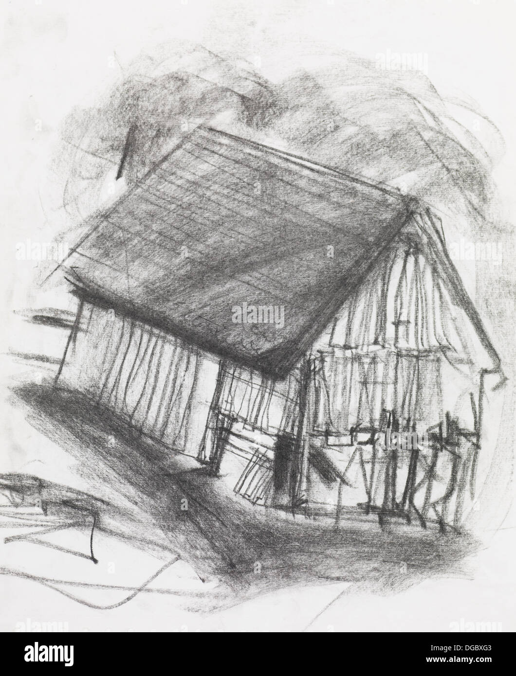 Country village sketch hires stock photography and images Alamy