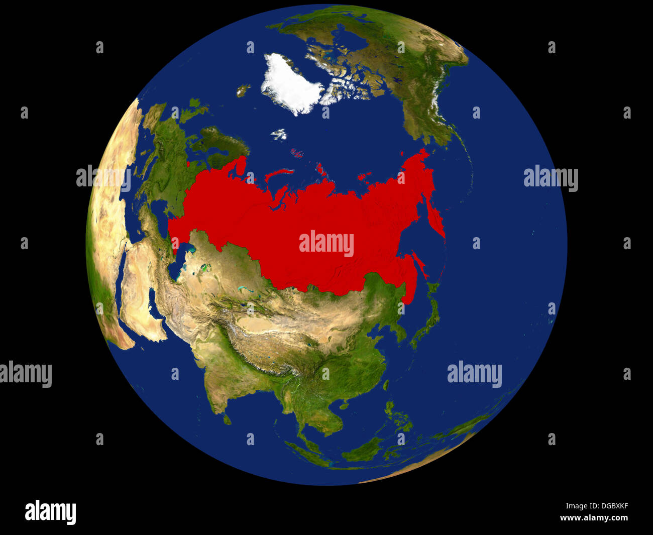 Russia map satellite hi-res stock photography and images - Alamy